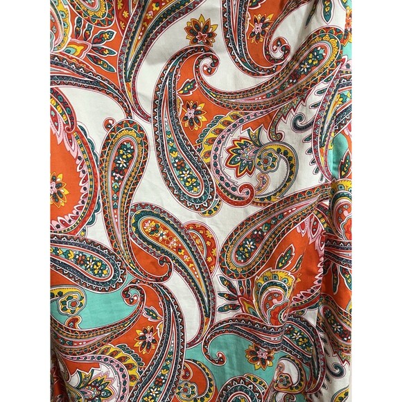 Anne Klein Retro Colorful Paisley Spring Sleeveless Shift Dress Pockets U - Picture 4 of 6
